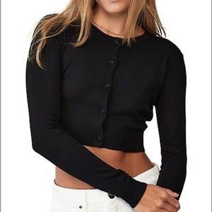 ✨SALE 2/$15✨ZARA | Ribbed cropped cardigan